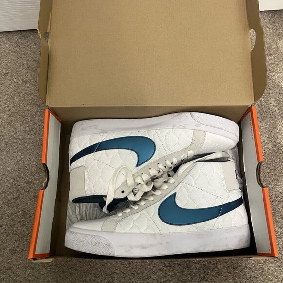 Size 10 - Eric Koston x Nike Zoom Blazer SB Mid White Nightshade - Picture 6 of 8